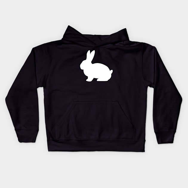 Rabbit Silhouette Kids Hoodie by KC Happy Shop